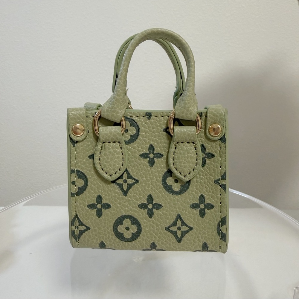 Mini Tote Bag Charm – Sage Green